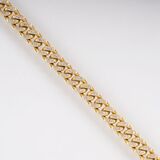 A Gold Chain Bracelet with Diamonds - image 1