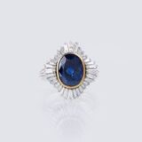 A Sapphire Diamond Ring - image 1