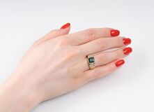 An Emerald Diamond Ring - image 3