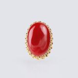 A large Coral Ring - image 1