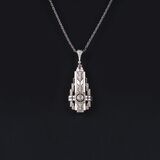 An Art-déco Pendant with Old Cut Diamond - image 1