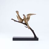 Art déco Bronze 'Zwei Vögel auf einem Ast' - Bild 2