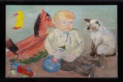 Child with Cat and Toys - image 2