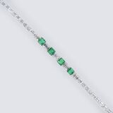 A highcarat Diamond Emerald Bracelet - image 1