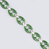 A Whitegold Nephrite Bracelet 'Understatement'