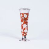 An Art-Déco Vase with Floral Silver Overlay - image 2