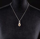 Goldberyll-Brillant-Anhänger an Kette - Bild 2