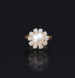 A Pearl Diamond Ring - image 1