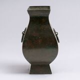 A Bronze Han-Style Fanghu Vessel - image 3