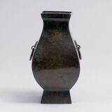 A Bronze Han-Style Fanghu Vessel - image 5
