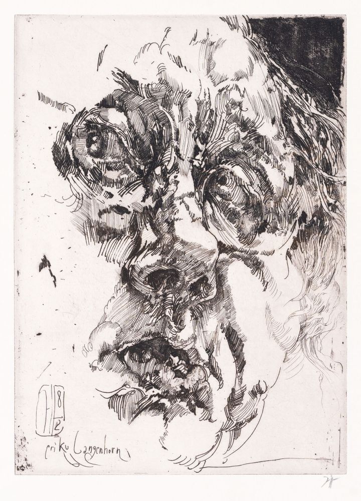 Horst Janssen - Self Portrait Baroque Self Portrait Baroque