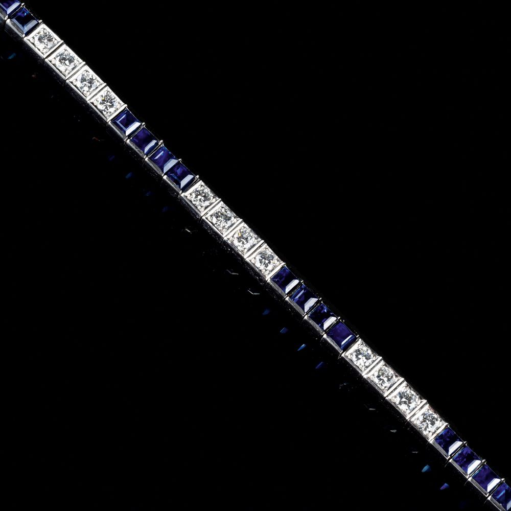 Farbfeines Saphir-Brillant-Armband Farbfeines Saphir-Brillant-Armband
