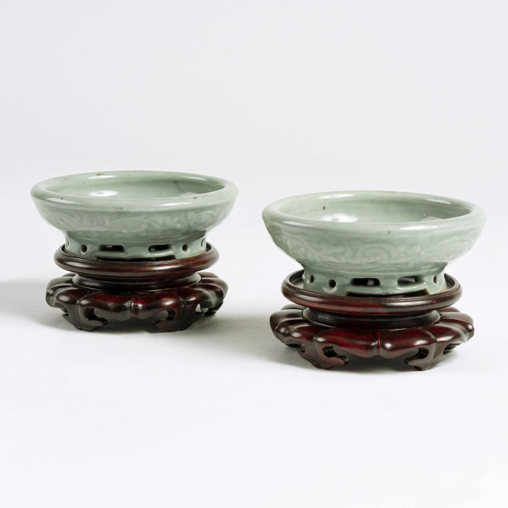 A Pair of Celadon Bowls - image 2