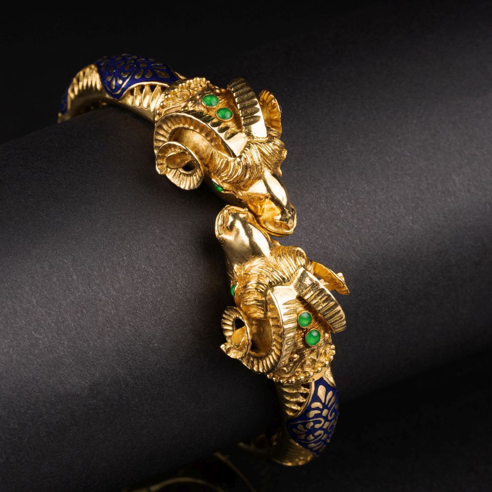A Bangle Bracelet with Ram Heads - image 3