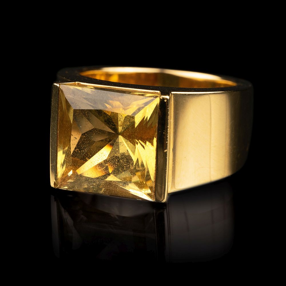 Britta Waidner, Goldschmiedin - Moderner Citrin-Bandring Moderner Citrin-Bandring