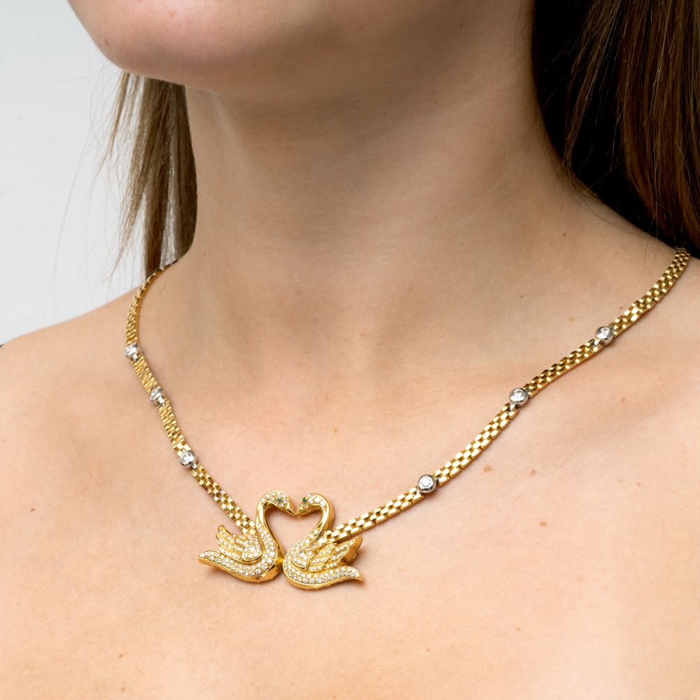 Brillant-Collier 'Schwäne' - Bild 2