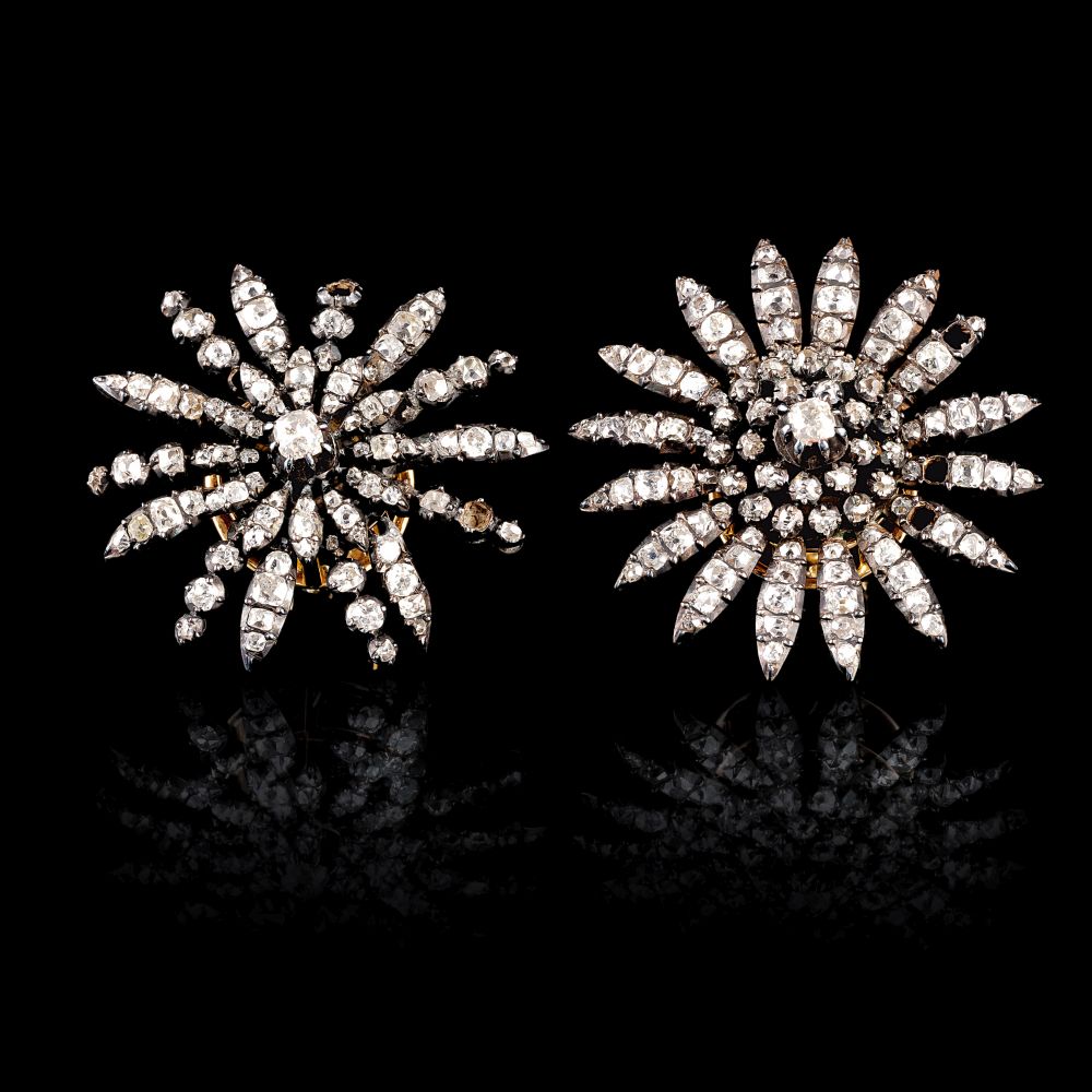 Zwei Viktorianische Diamant-Perlen-Broschen - Bild 2