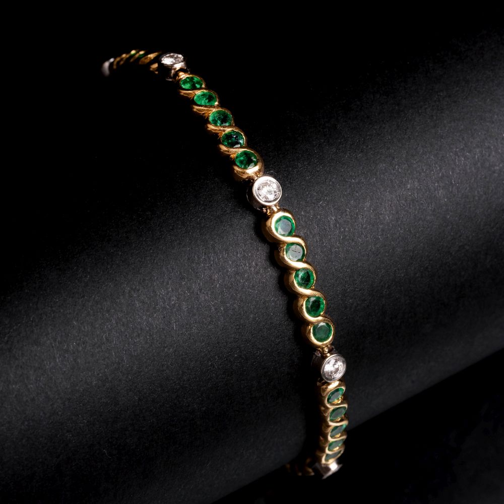 An Emerald Diamond Bracelet - image 2