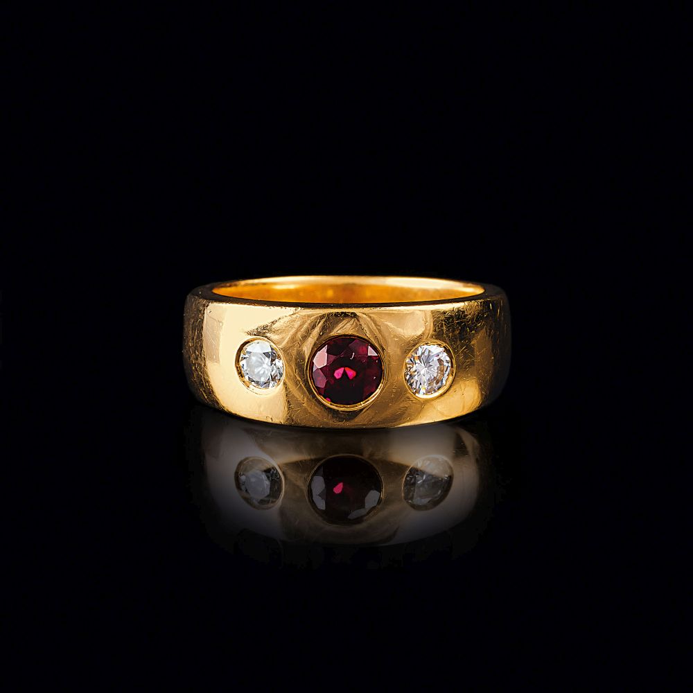 A Ruby Diamond Ring