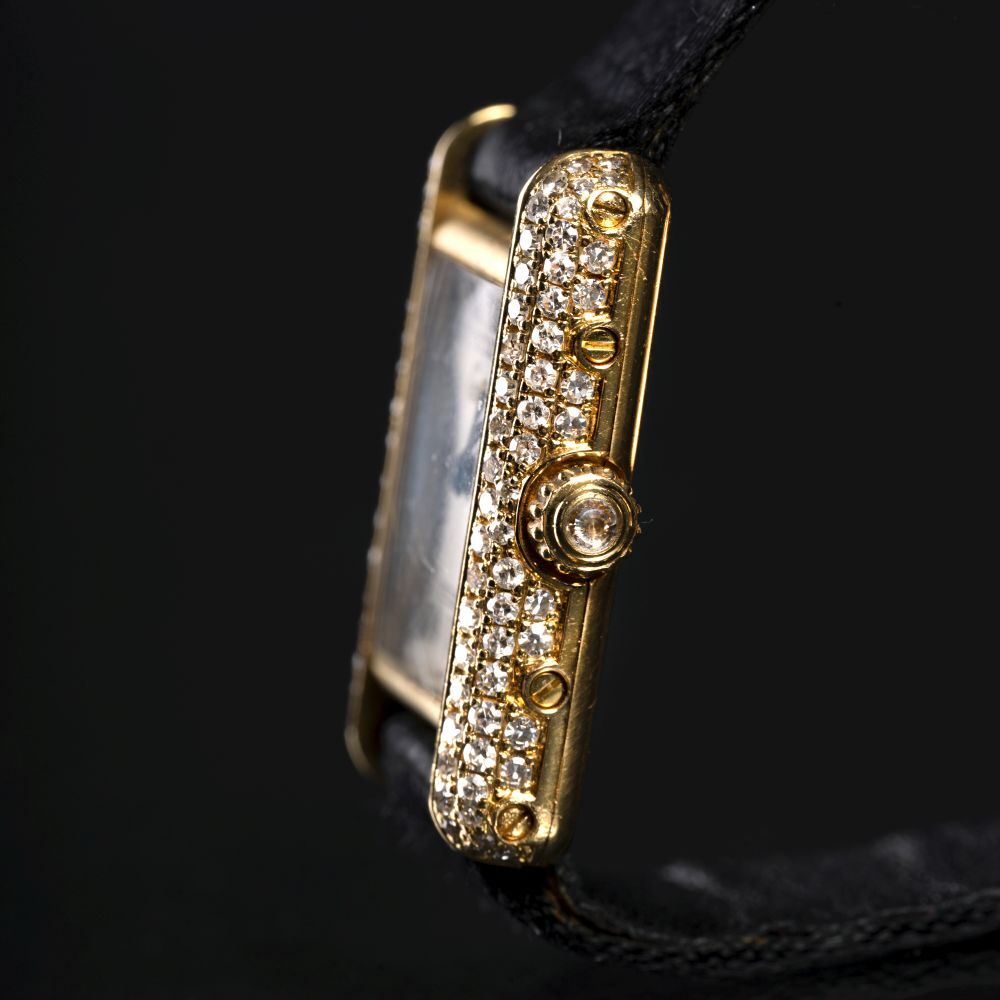 Damen-Armbanduhr mit Diamanten 'Tank' - Bild 2