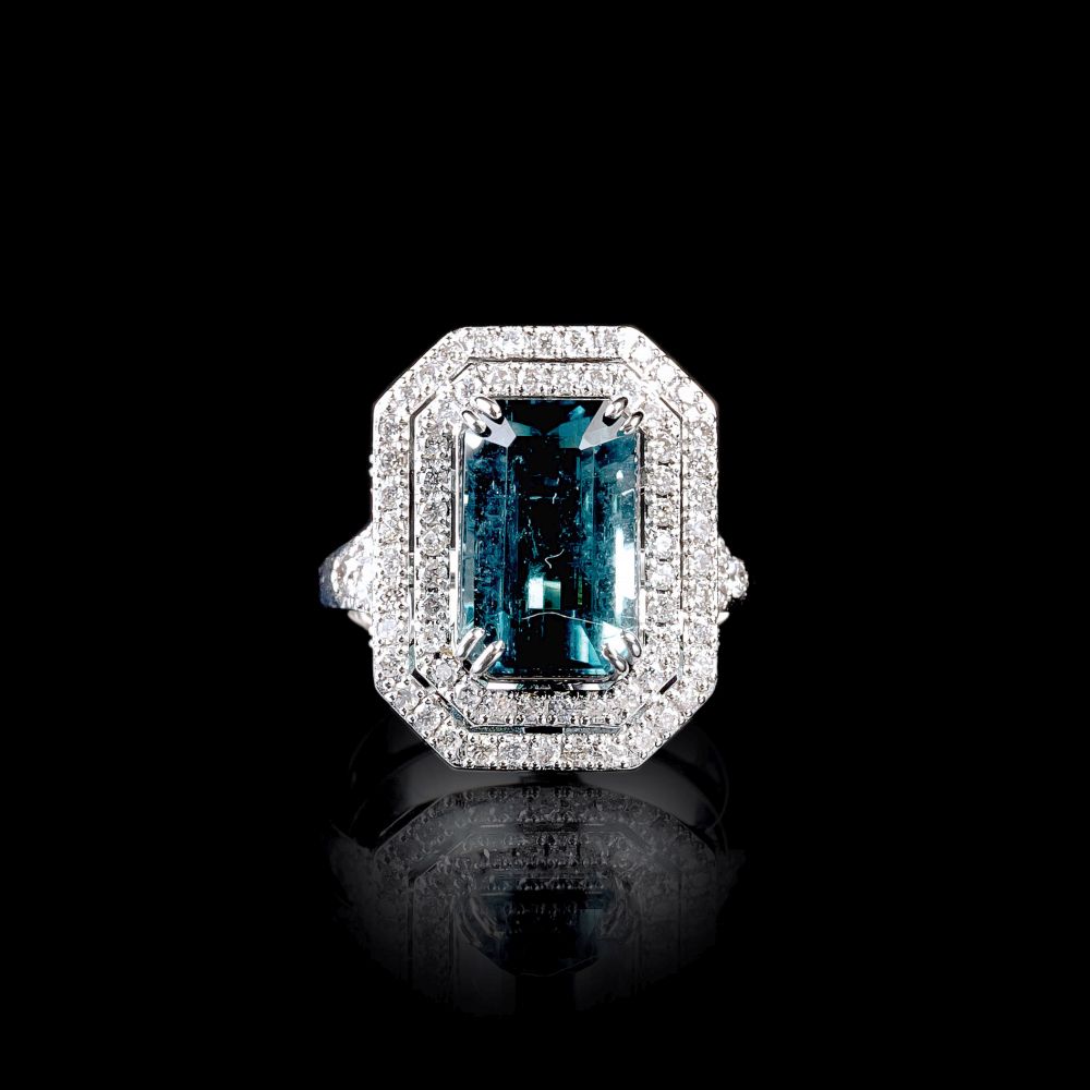Turmalin-Brillant-Ring Turmalin-Brillant-Ring