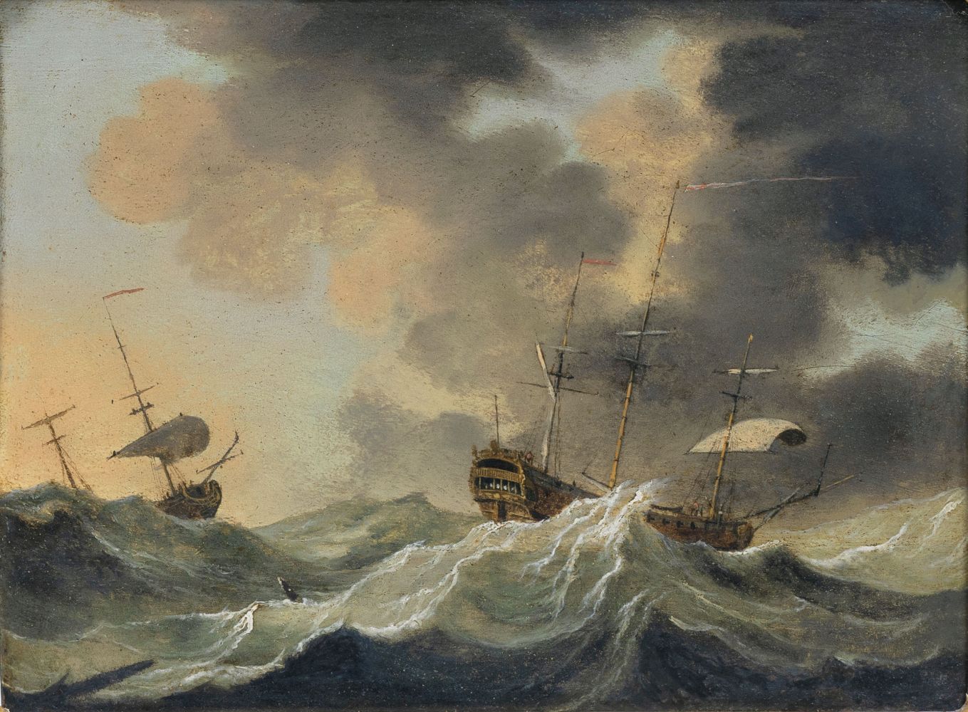 Paar Gegenstücke: Schiffe bei Sturm und bei Flaute - Bild 3