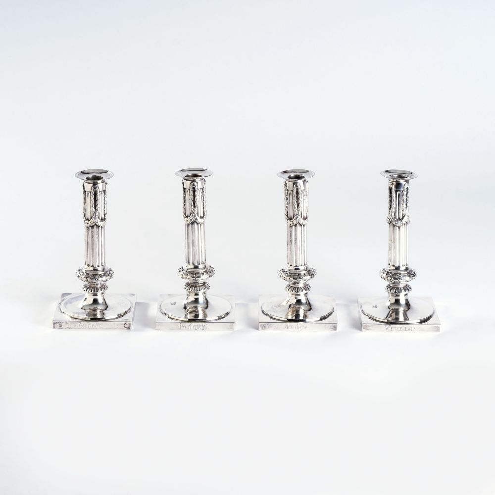 Joseph Antoni Seethaler, Meister ab 1766 - A Set of 4 Candlesticks A Set of 4 Candlesticks