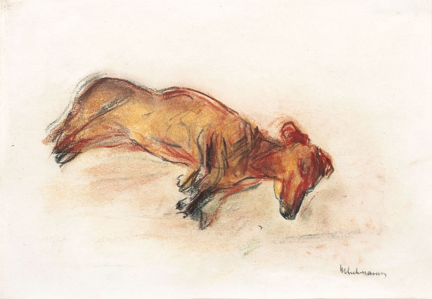 Max Liebermann - Sleeping Dachshund Sleeping Dachshund