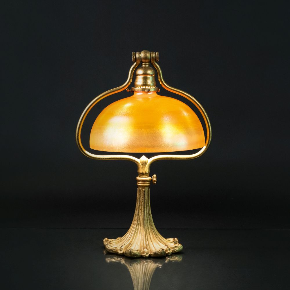 Harp Desk Lamp with Favrile Shade - image 2