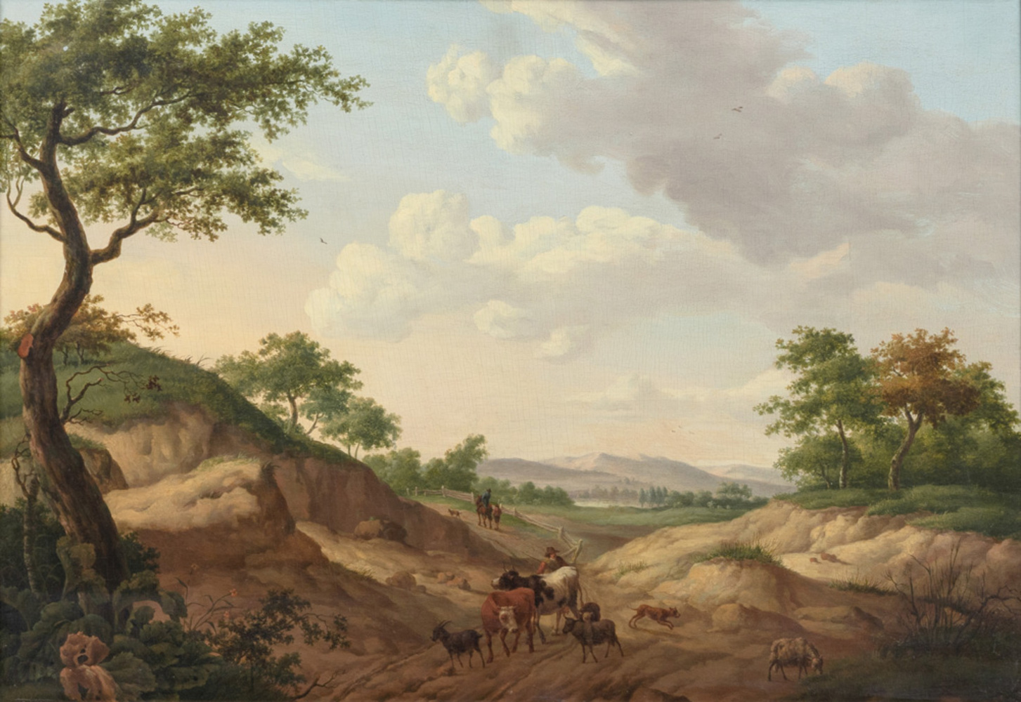 Weite Landschaft mit Hirten