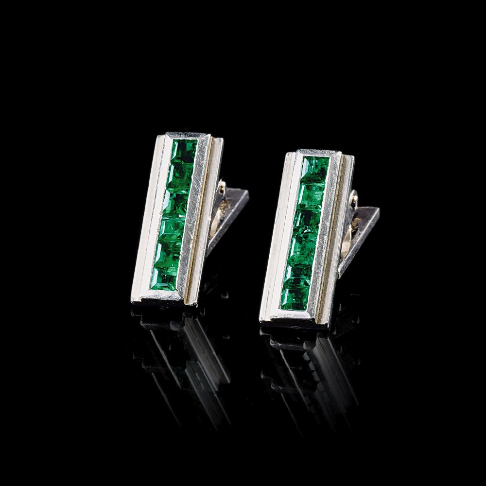 A Pair of Emerald Cufflinks