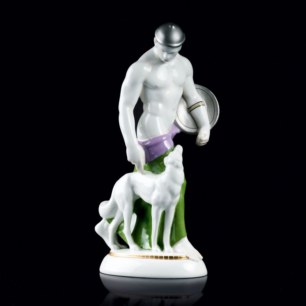 Adolf Amberg - Figur 'Gote mit Hund' aus dem Hochzeitszug Figur 'Gote mit Hund' aus dem Hochzeitszug