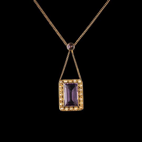 Jugendstil Amethyst-Anhänger