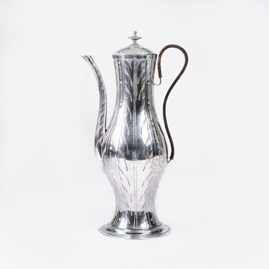 An Art Nouveau Pot with Abstract Leave-Decor