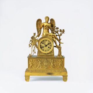 An Empire Pendule 'Amor with Laurel Tree'