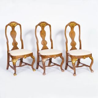Satz von 3 Barock-Stühlen