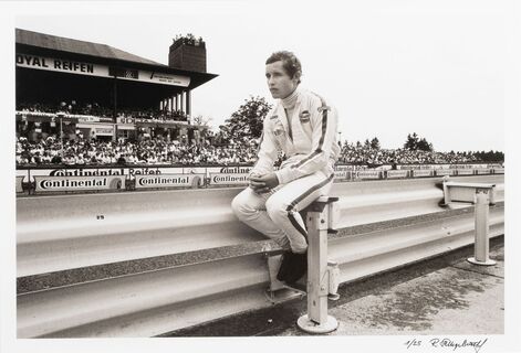 A thoughtful Jacky Ickx at the Nuerburgring