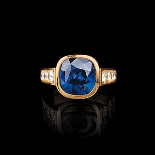 Saphir-Brillant-Ring