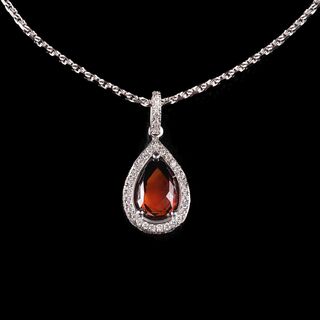 A Fancy Diamond as Pendant with Necklace