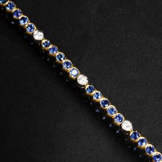 A Sappphire Diamond Bracelet