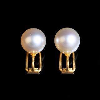 Paar Perlen-Ohrclips