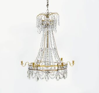A Louis XVI-Crystal Ceiling Crown