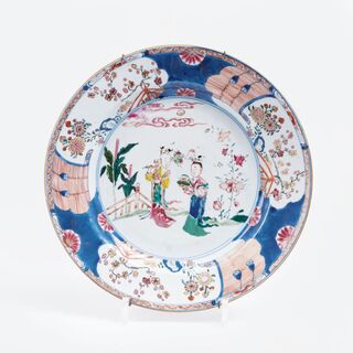 A Plate with Garden Scene
