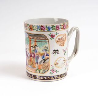 A Compagnie-des-Indes Tankard with Figural Scene