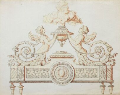 Pierre-Philippe Thomire, zugeschr. - Design of an andiron for the princess Lamballe Design of an andiron for the princess Lamballe