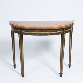 A Demi-Lune Play-Drop-Leaf Table