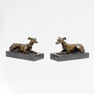 Paperweight with a Pair of Lying Greyhounds