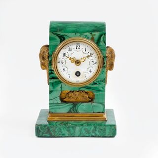 A small Malachite Table Clock