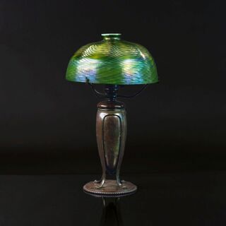 A 'Greek' Table Lamp with Favrile Shade
