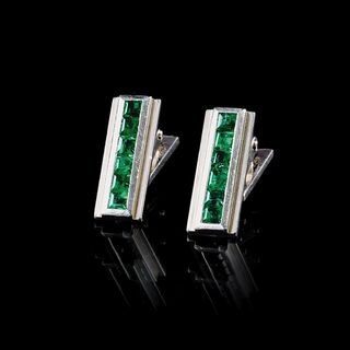 A Pair of Emerald Cufflinks